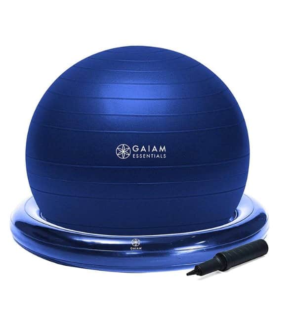 כסא כדור פיזיו נייבי GAIAM® Essentials Balance Ball & Base